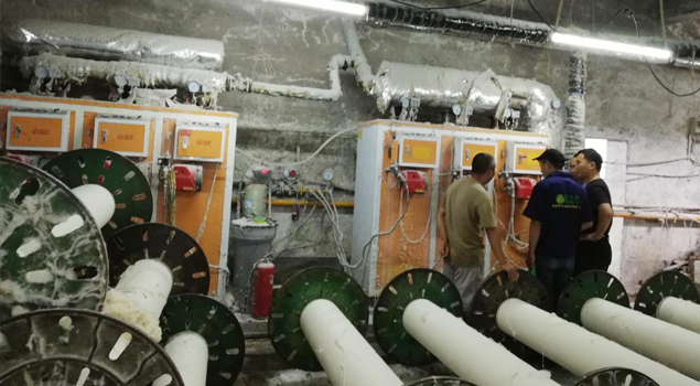 天干物燥，电子厂、服装厂车间空间加温加湿采用电蒸汽发生器